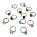 Faceted Geometric Copper Ring Multi-Color Crystal Mushroom Head Jewelry For Men And Women_ipsvogv.com