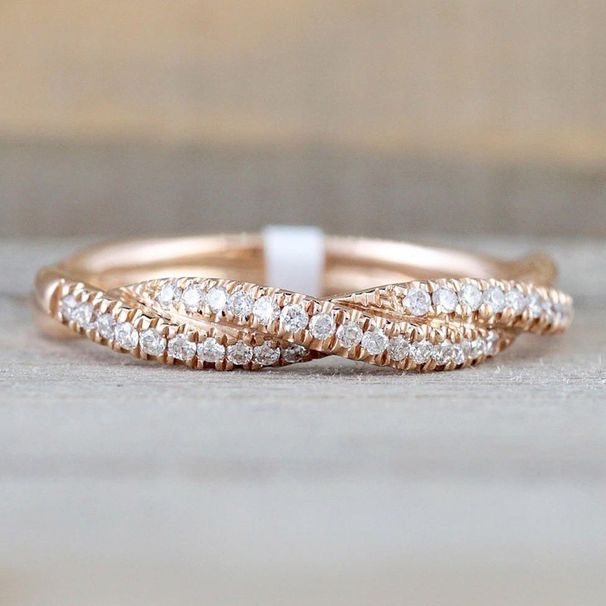 New Twist Rope Fried Dough Twists Gold Plated Micro Set Zircon Tail Ring Fashion Jewelry_ipsvogv.com