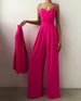 Women's Sling Waist Straight Floor-length Minimalist Sleeveless Jumpsuit Spring And Summer New Product_ipsvogv.com