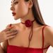 Free Knotted Velvet Rope Rose Necklace Female, Spring And Summer Trendy Personality Sweet Dating Party Versatile Collarbone Chain_ipsvogv.com