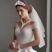 New bride's new diamond crown wedding veil tassel earrings necklace diamond bracelet five piece jewelry set for women_ipsvogv.com