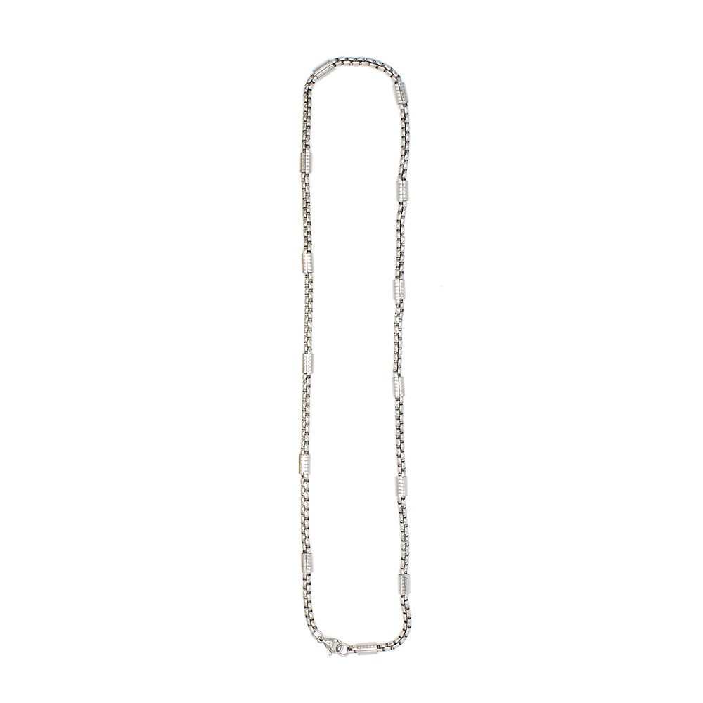 5mm Stainless Steel Square Pearl Wrapped Chain Gold Necklace For Men And Women Vacuum Plated New YS2_ipsvogv.com