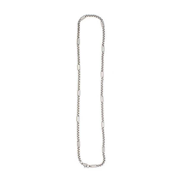 5mm Stainless Steel Square Pearl Wrapped Chain Gold Necklace For Men And Women Vacuum Plated New YS2_ipsvogv.com