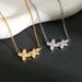 New Four Leaf Clover Flower Necklace For Women, Light Luxury, High End, Niche, Micro Inlaid Zircon Titanium Steel Lock_ipsvogv.com