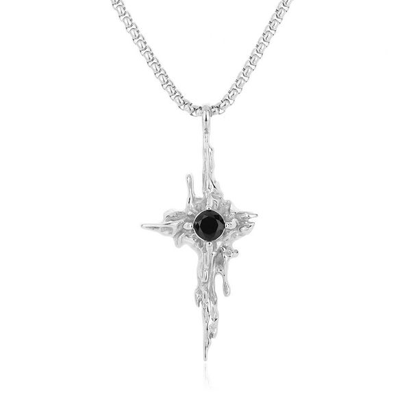 Men's necklace titanium steel original light luxury niche trend high end men's hot style dark style men's pendant_ipsvogv.com