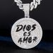 INS Keep Calm English Letter Full Diamond Hip-Hop Pendant Necklace Men's Trendy Jewelry_ipsvogv.com