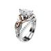 Three Heroes Couple Jewelry Creative Gold Plated Zircon Fashion Pair Ring Women's Handpiece_ipsvogv.com