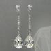 Cao Shi star's same pear shaped earrings Shiny AAA water drop zircon earrings Luxury fashion women's ear jewelry_ipsvogv.com