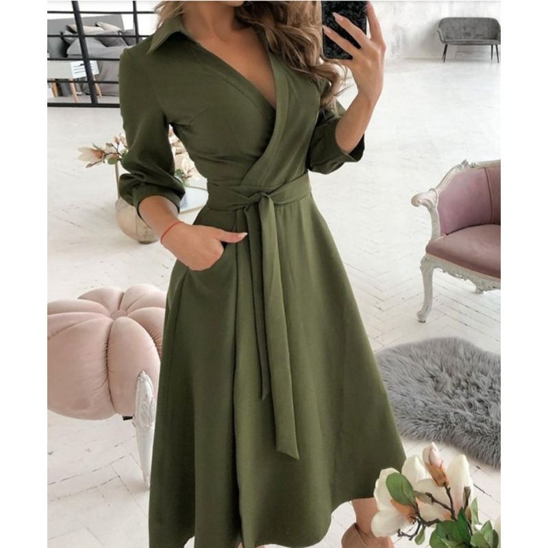 Women's Clothing 2024 Hot Spring and Summer Fashion Short Sleeve V Neck Print Hip wrapped Women's Clothing_ipsvogv.com