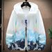 New ultra-thin breathable ice silk summer men's sun protection pattern gradient windbreaker cardigan jacket_ipsvogv.com