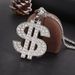 Hip Hop Symbol Pendant Necklace With Personalized Diamond Embedding Exaggerate And Dominant Dollar Alloy Men's Trendy_ipsvogv.com