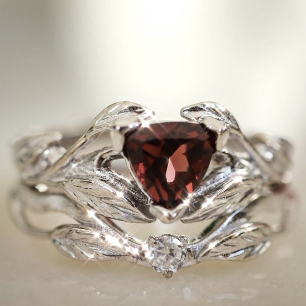 New Creative Fat Triangle Zircon Pair Women's Wedding Ring_ipsvogv.com