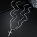 Fashion Full Diamond Hip Hop Cross Necklace Accessories Women's High Grade Long Style Stacked Collarbone Chain_ipsvogv.com