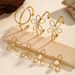Women’s Jewelry Set Fashion Flower Five Petal Flower Pearl 18k304 Stainless Steel Bracelet Earring Earring_ipsvogv.com