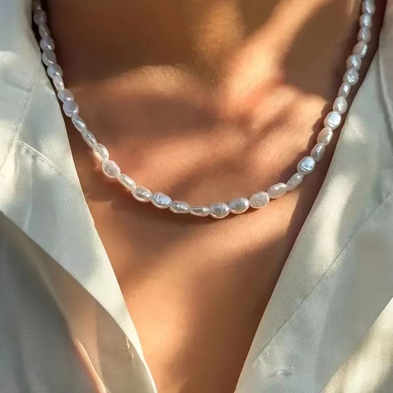 Hot Selling Opposite Sex Pearl Baroque Men's And Women's Universal Minimalist Fashion Trend Necklace_ipsvogv.com