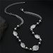 Niche design light luxury temperament titanium steel cat's eye necklace white moonlight element men and women accessories clavicle chain jewelry_ipsvogv.com