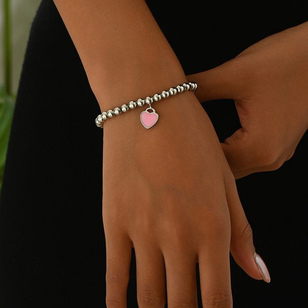 Niche Ladies Beaded Bracelet Personalized Love High End Oil Drop Design Versatile Round Bead Bracelet_ipsvogv.com