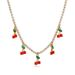 New Fashion Simple Cherry Hip Hop Tennis Rhinestone Choker Necklace For Women_ipsvogv.com