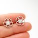 French retro stainless steel flower earrings for women elegant niche temperament simple style small fresh ear jewelry_ipsvogv.com