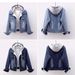 Women's Clothing Velvet Thickened Cotton Cotton Coat Removable Hooded Warm Lambswool Cotton Coat Short Style_ipsvogv.com