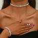 Women’s Jewelry Set Fashion Wedding Bridal Jewelry Single Row Diamond Full Diamond Necklace Bracelet Earrings Three Piece Set Wedding Accessories_ipsvogv.com