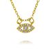 Copper Plated Real Gold Color Preserving Niche Creative Pendant Devil Eye Necklace Color Preserving Pendant Eye Zircon Necklace_ipsvogv.com