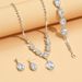 Bridal Zircon Necklace Earrings Jewelry Set Wedding Banquet Dress Chain Fashion Versatile Elegant Accessories_ipsvogv.com