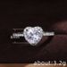 Cao Shi Peach Heart Ring Women's Love Shaped Zircon Diamond Set Copper Plated Silver Fashion Jewelry_ipsvogv.com