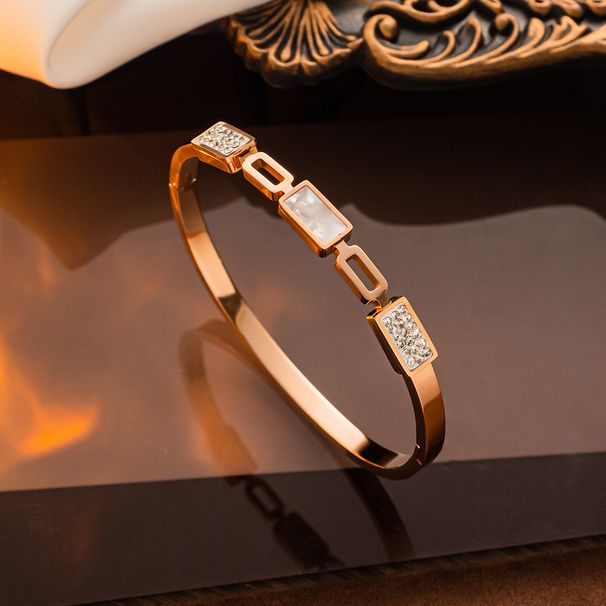 Jewelry Stainless Steel Plating Bracelet Exquisite Women's Spring Bracelet Opening Titanium Steel Bracelet DW Bracelet_ipsvogv.com