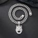 Cool Trendy Person With Full Diamond Lion Head Necklace Pendant, Domineering And Exaggerated Alloy Crown Pendant_ipsvogv.com