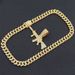 Hot selling new product, three-dimensional diamond gun pendant, Cuban necklace, men's cool and domineering wearing_ipsvogv.com