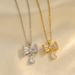 Bow Necklaces Designed By Female Niche, Instagram Style, Fresh And Versatile, Set With Zircon Water Droplets, Collarbone_ipsvogv.com
