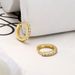 Brass Real Gold Electroplating Hot Sales Fashion Earrings For Women Teardrop Shaped Circle Inlaid Zircon Earrings Set_ipsvogv.com