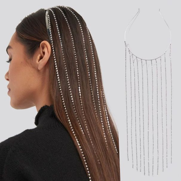 rhinestone Hair accessories hairband full diamond tassel bridal accessories Hair accessories in stock_ipsvogv.com