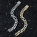 Men's 15mm wide shaped three row diamond heavy industry hip-hop style chain bracelet_ipsvogv.com