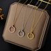 Rose gold inlaid necklace with full diamond nails, luxurious and simple fashion curved nail pendant, collarbone chain_ipsvogv.com
