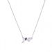 Silver Black And White Full Diamond Bow Necklace Female Element Crystal Clavicle Chain_ipsvogv.com