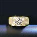 Luxurious Radiant Popular Group Set With Full Diamond, Dominant And Fashionable Wedding Men's Ring_ipsvogv.com