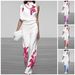 Women's Printed Turtleneck Suit - Sleeveless Two-Piece Suit | Stylish And Chic Suit_ipsvogv.com