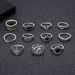 Jewelry Hollow Carved Black Micro Diamond Inlaid Sun Smiling Face Ring, Female_ipsvogv.com