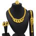 Cross-border Dubai Bridal Necklace Ring Earrings Bracelet Four Piece Set Indian Hot Selling Jewelry Set Wholesale_ipsvogv.com