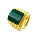Brass Plated 999 Sand Gold Agate Open Jade Marrow Ring Men's Style_ipsvogv.com