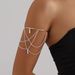 Punk Adjustable Metal Chain Open Arm Ring Female, Casual Beach Merry Su Arm Chain_ipsvogv.com