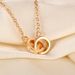 Women's Jewelry Mobius Double Ring Necklace Light Luxury Temperament Fashion All Match Personality Niche Clavicle Chain_ipsvogv.com