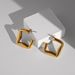 Spot Real Gold Electroplated Titanium Steel Polished Fashionable Hollow Geometric G Earrings Daily Jewelry_ipsvogv.com