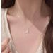 Korean Bowknot Ribbon Necklace 2024 New Light Luxury High-end Ins Style Niche Sweet Simple Clavicle Chain_ipsvogv.com