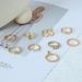Pearl Open 9-piece Double Layered Cross Style Joint Ring Set For Women_ipsvogv.com