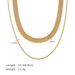XL602 Ribbon Necklace Mesh Double Layer Hip Hop Choker Titanium Steel Gold Plated_ipsvogv.com