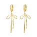 Women’s Jewelry Set Fashion Brass With Real Gold Plating Bow Shaped Earrings_ipsvogv.com