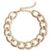 Punk Style Metal Striped Chain Necklace, Hip Hop Simple Personality Geometric Thick Necklace Women_ipsvogv.com